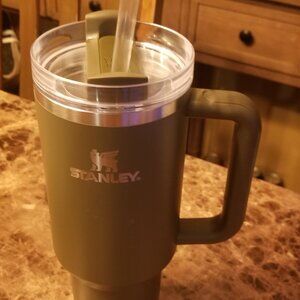 Olive green Stanley tumbler